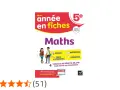 Livre "Mon année en fiches Maths 5ème" avec cours, méthodes, quiz et corrigés pour suivre sa progression.