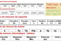 Tableaux de conversion : longueur, aire, capacité, masse et informatique. Chaque tableau présente une unité de longueur et ses multiples/sous-multiples.