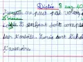 Dictée 8/10. L'oiseau ne peut pas voler. L'enfant doit compter. Louis sort l'habit de l'armoire. Révision CE1.