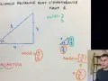 Triangle rectangle avec hypoténuse 5, côté adjacent 4, côté opposé 3. Calcul de cosinus.