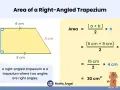 Calcul de l'aire d'un trapèze rectangle avec 2 angles droits. Bases 6 et 9 cm, hauteur 4 cm. Résultat 30 cm².