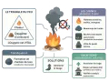 Le feu produit de la fumée et des flammes molles, signe d'une combustion incomplète. Pour y remédier, il faut améliorer le tirage.