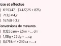 Exercice gratuit pour se préparer à la 6ème : calculs et conversions de mesures.