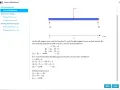Calcul des réactions de support pour une poutre avec une charge de 20 kN. La réaction RA est de +10 kN et RB est de +10 kN.