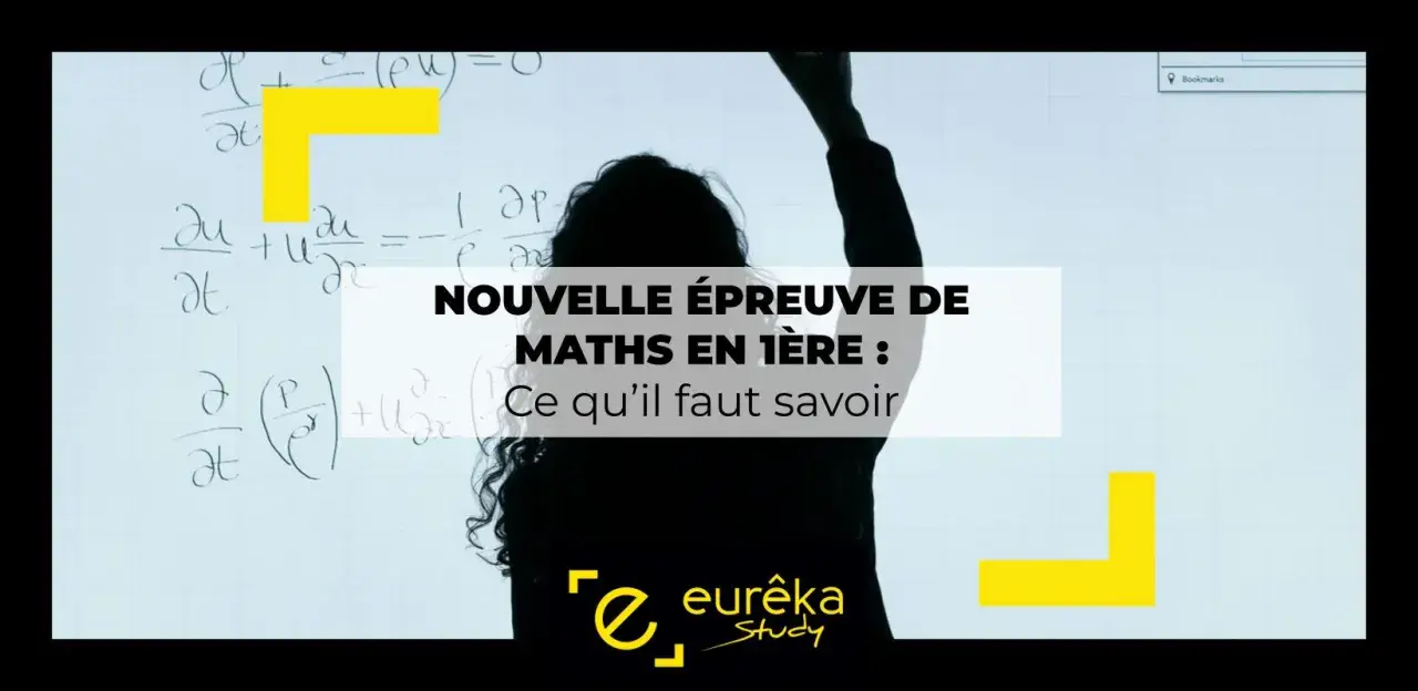 Élève face à des équations complexes, préparant la nouvelle épreuve de maths en 1ère.