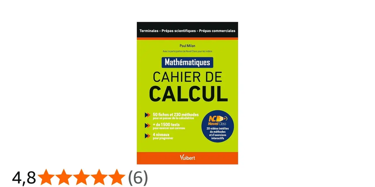 Cahier de calculématiques pour terminales, prépas scientifiques et commerciales. Idéal pour maîtriser les probabilités.