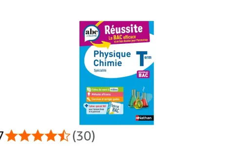 Livre "Réussite Physique Chimie Spécialité Term" pour le nouveau BAC. Idéal pour les cours et la préparation.