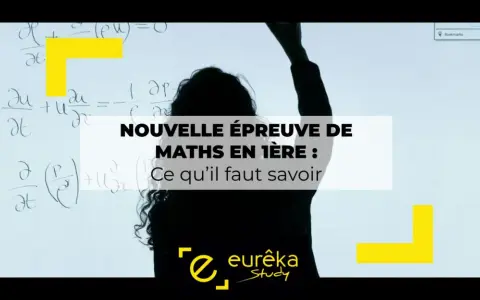 Élève face à des équations complexes, préparant la nouvelle épreuve de maths en 1ère.