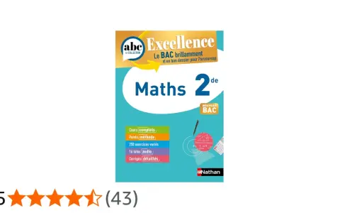 Livre "Maths 2de" pour le programme de maths seconde, avec cours, exercices et tutos audio pour réussir le BAC.