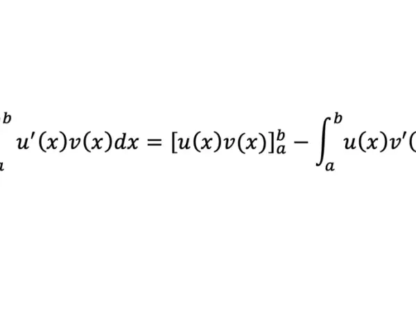 La formule d'intégration par partie : ∫[a,b] u'(x)v(x)dx = [u(x)v(x)]_[a,b] - ∫[a,b] u(x)v'(x)dx.