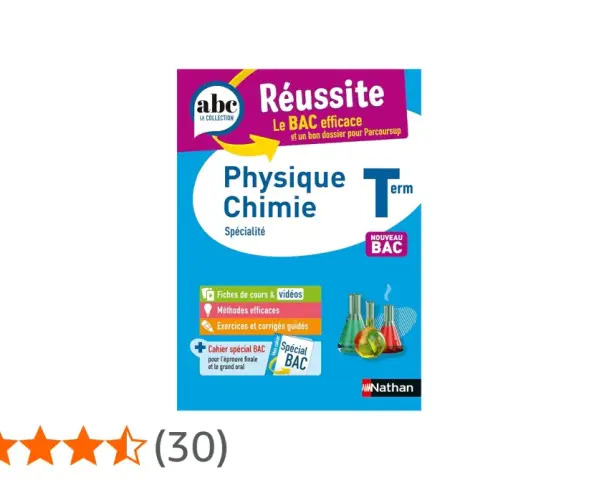 Livre "Réussite Physique Chimie Spécialité Term" pour le nouveau BAC. Idéal pour les cours et la préparation.