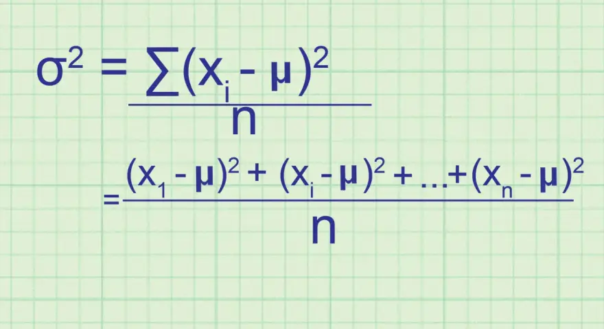 La formule de la variance σ² est le résultat de la somme des carrés des écarts à la moyenne, divisée par le nombre d'observations.